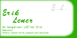 erik lener business card